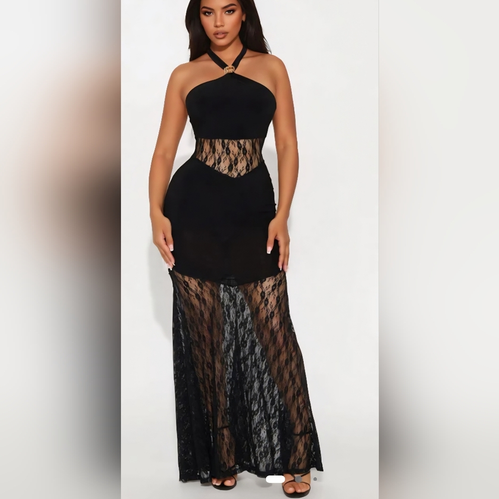 Fashion Nova- Layla Lace Maxi Dress